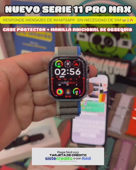 🟡 OFERTA ESPECIAL 🥳 NUEVO SERIE 11 PRO MAX 🔥 RESPONDE MENSAJES 🤯 ➕ 1️⃣ ACCESORIO DE OBSEQUIO 🎁